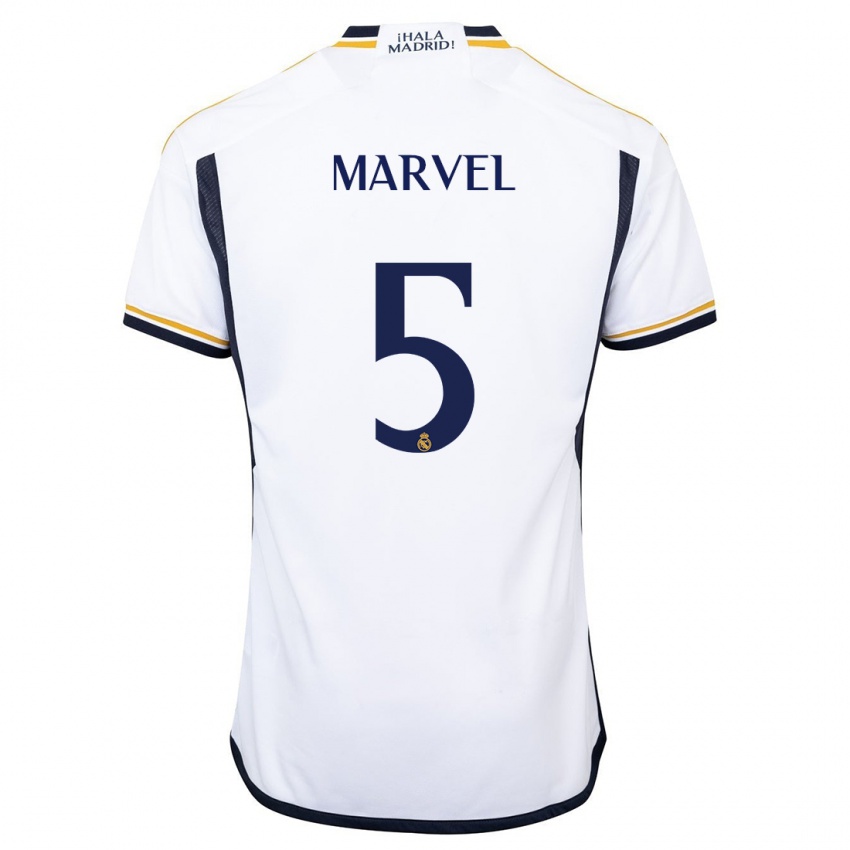 Niño Camiseta Marvel #5 Blanco 1ª Equipación 2023/24 La Camisa Perú