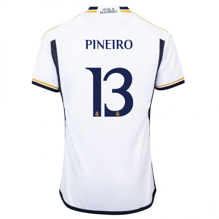 Niño Camiseta Diego Pineiro #13 Blanco 1ª Equipación 2023/24 La Camisa Perú