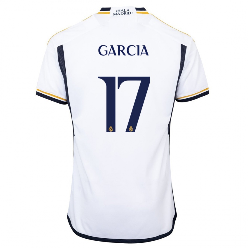 Niño Camiseta Gonzalo Garcia #17 Blanco 1ª Equipación 2023/24 La Camisa Perú