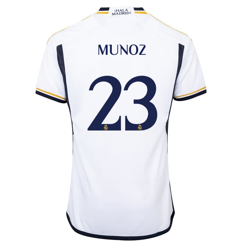 Niño Camiseta Victor Munoz #23 Blanco 1ª Equipación 2023/24 La Camisa Perú