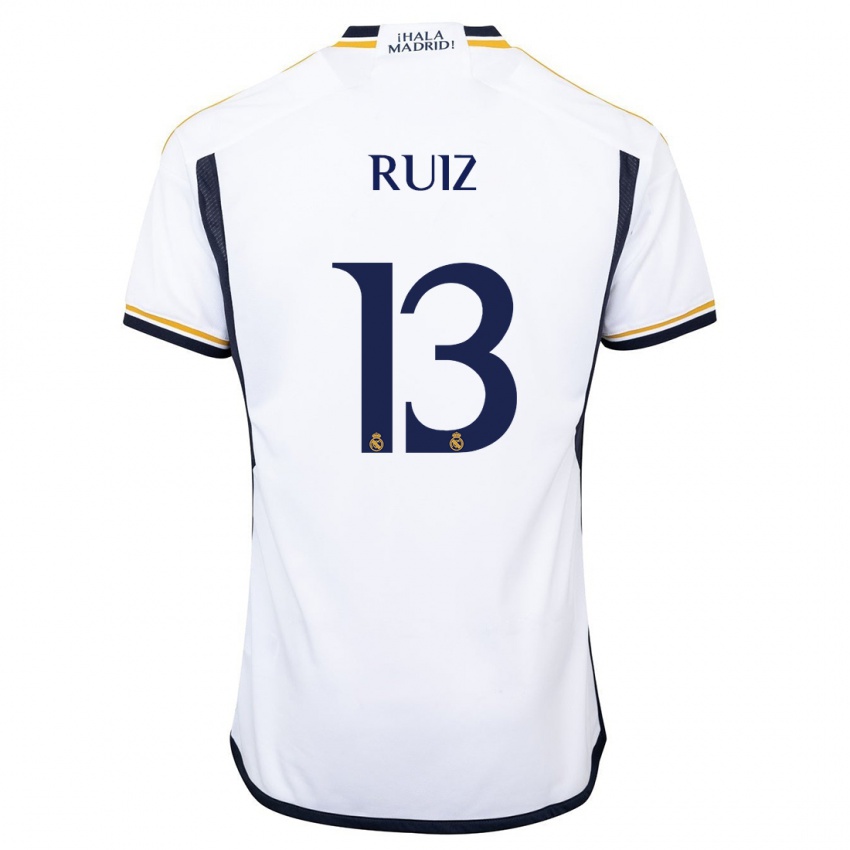 Niño Camiseta Guillermo Ruiz #13 Blanco 1ª Equipación 2023/24 La Camisa Perú