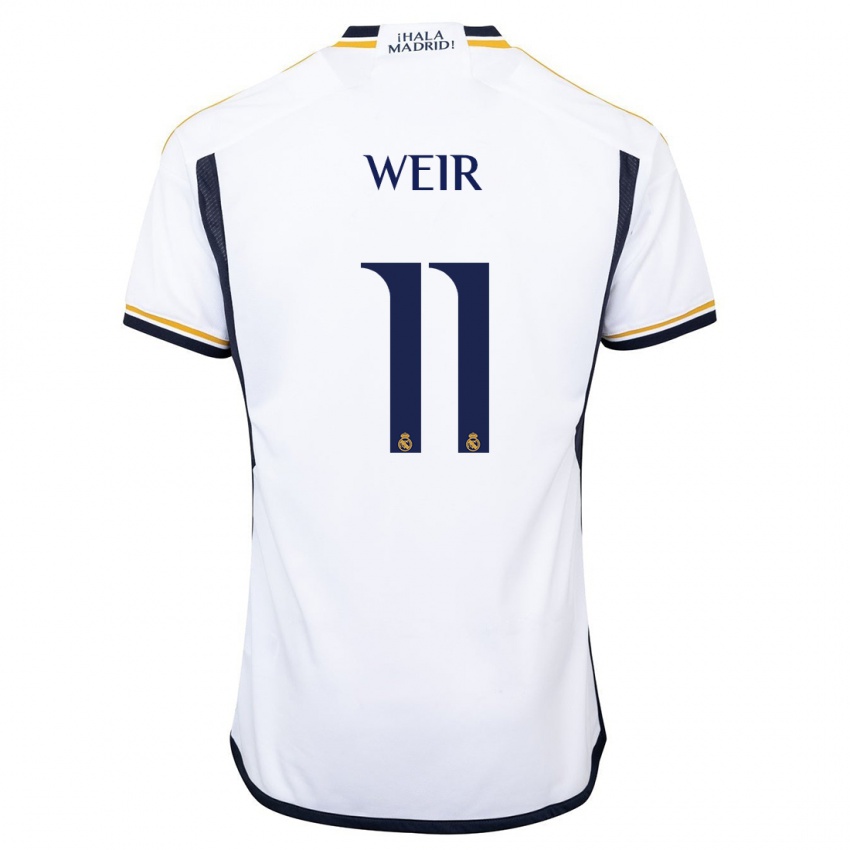 Niño Camiseta Caroline Weir #11 Blanco 1ª Equipación 2023/24 La Camisa Perú