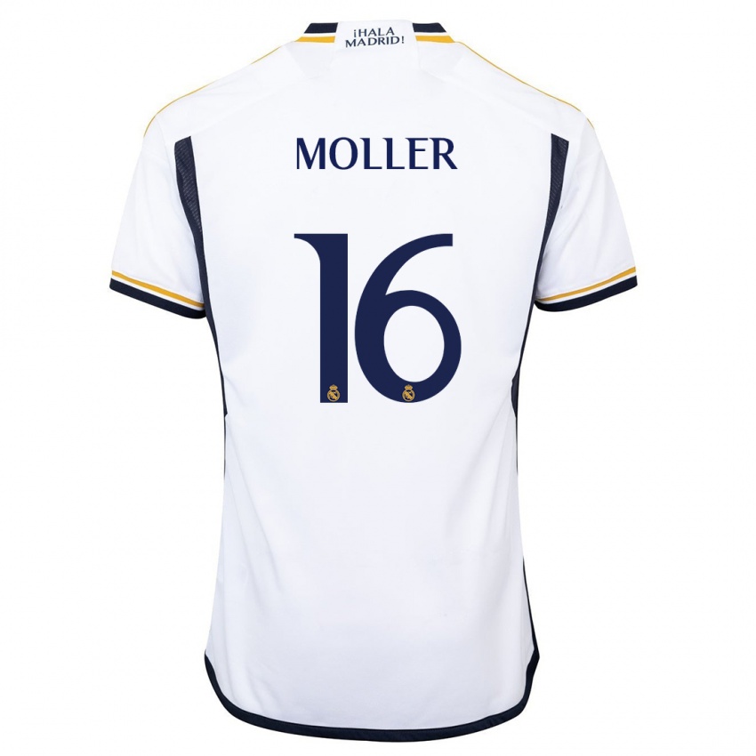 Niño Camiseta Caroline Moller #16 Blanco 1ª Equipación 2023/24 La Camisa Perú