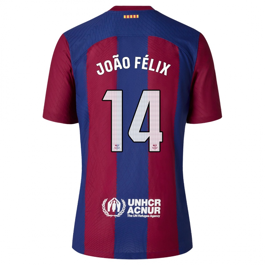 Niño Camiseta Joao Felix #14 Rojo Azul 1ª Equipación 2023/24 La Camisa Perú