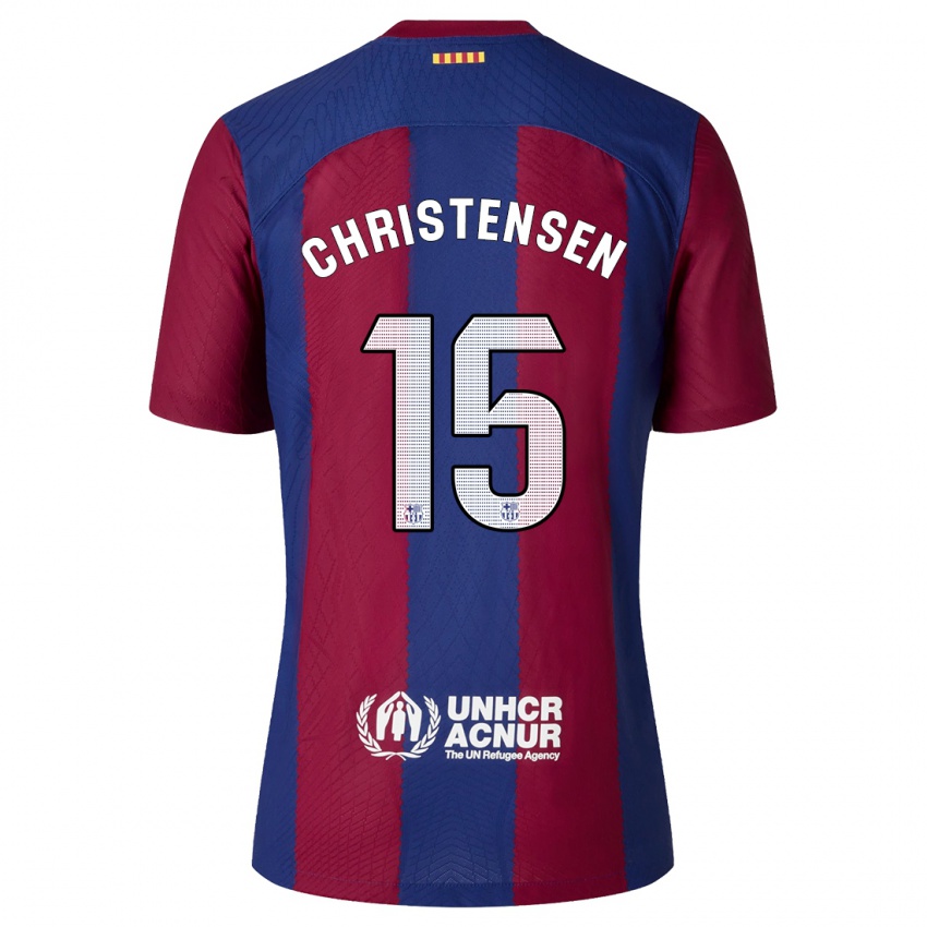 Niño Camiseta Andreas Christensen #15 Rojo Azul 1ª Equipación 2023/24 La Camisa Perú