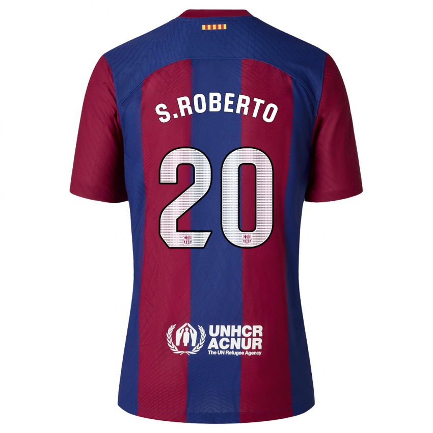 Niño Camiseta Sergi Roberto #20 Rojo Azul 1ª Equipación 2023/24 La Camisa Perú