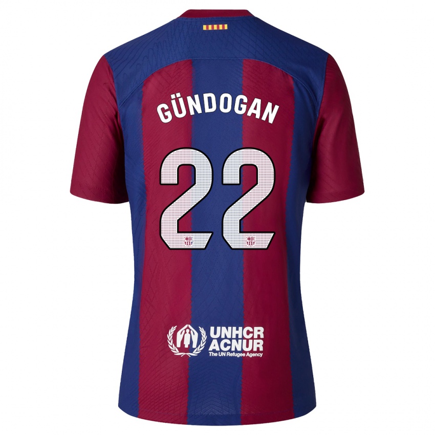 Niño Camiseta Ilkay Gundogan #22 Rojo Azul 1ª Equipación 2023/24 La Camisa Perú