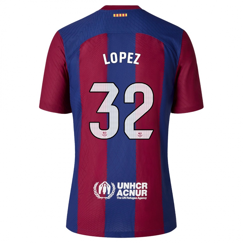 Niño Camiseta Fermin Lopez #32 Rojo Azul 1ª Equipación 2023/24 La Camisa Perú