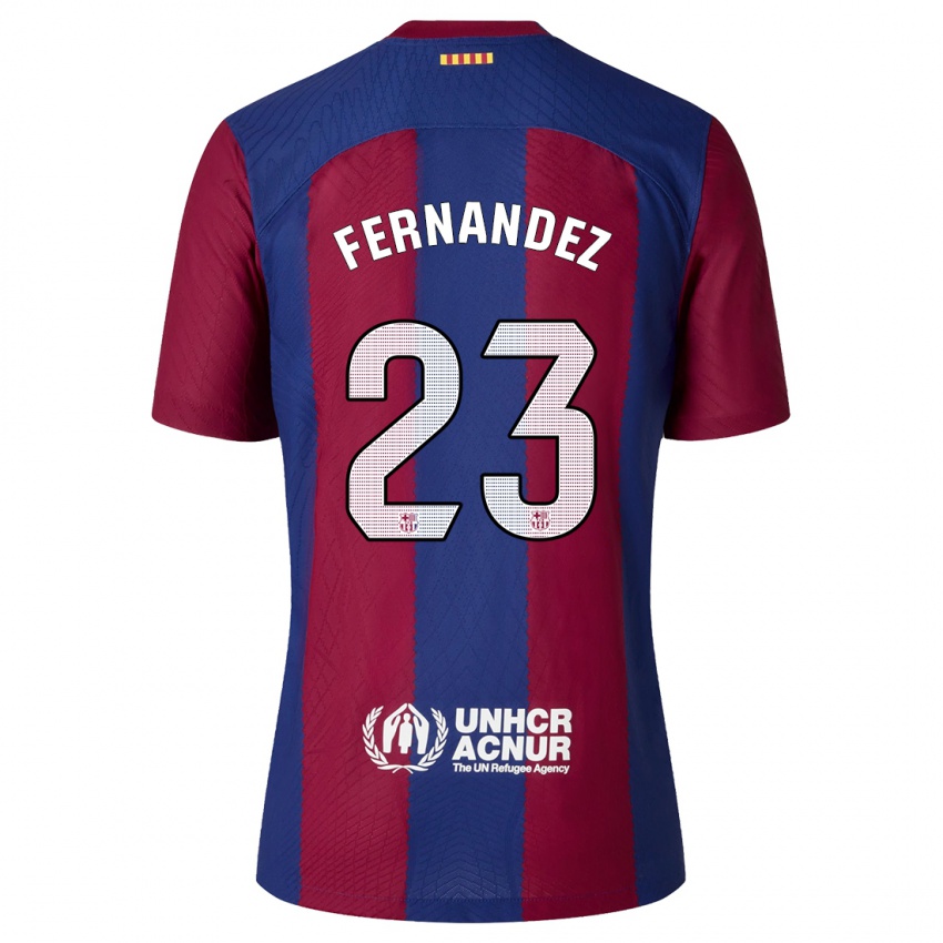 Niño Camiseta Pelayo Fernandez #23 Rojo Azul 1ª Equipación 2023/24 La Camisa Perú