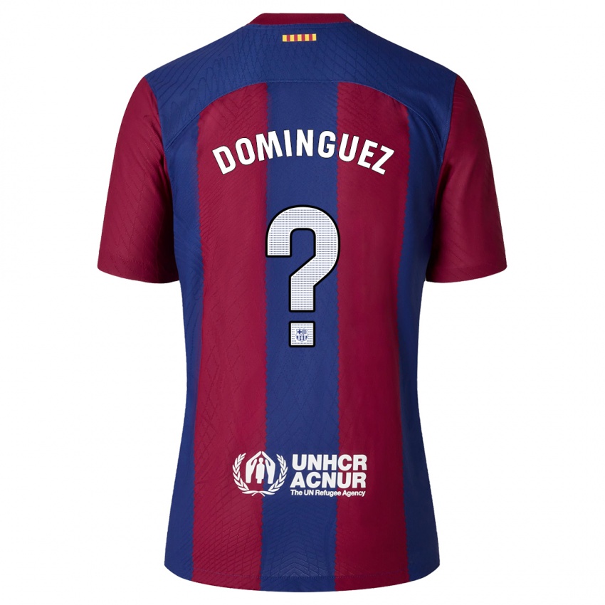 Niño Camiseta Sergi Dominguez #0 Rojo Azul 1ª Equipación 2023/24 La Camisa Perú