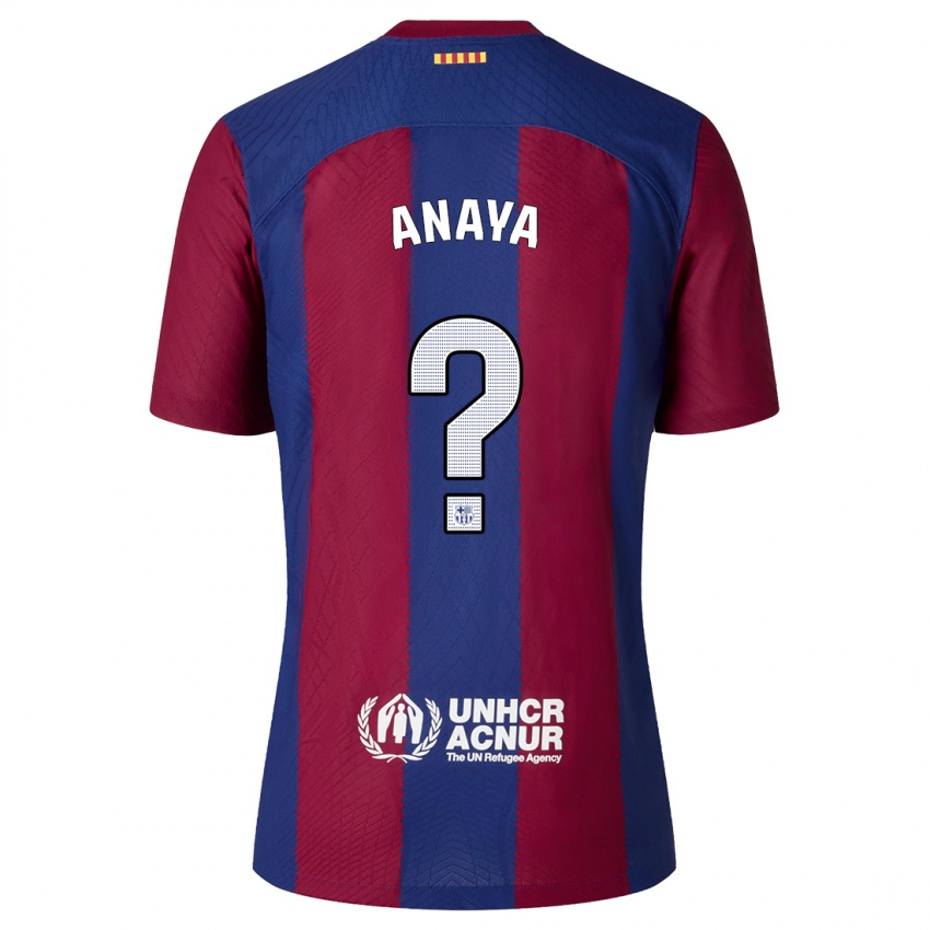 Niño Camiseta Joan Anaya #0 Rojo Azul 1ª Equipación 2023/24 La Camisa Perú