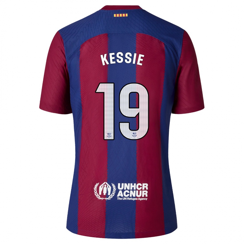 Niño Camiseta Franck Kessie #19 Rojo Azul 1ª Equipación 2023/24 La Camisa Perú