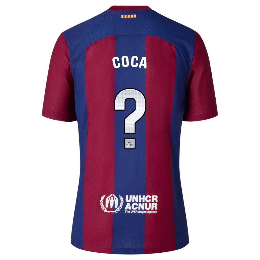 Niño Camiseta Jordi Coca #0 Rojo Azul 1ª Equipación 2023/24 La Camisa Perú