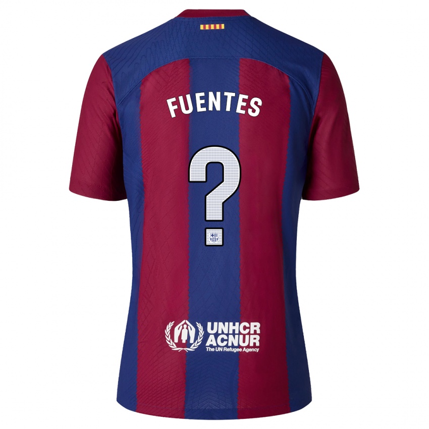 Niño Camiseta Juan David Fuentes #0 Rojo Azul 1ª Equipación 2023/24 La Camisa Perú