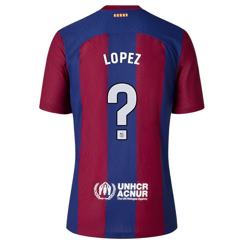 Niño Camiseta Pablo Lopez #0 Rojo Azul 1ª Equipación 2023/24 La Camisa Perú