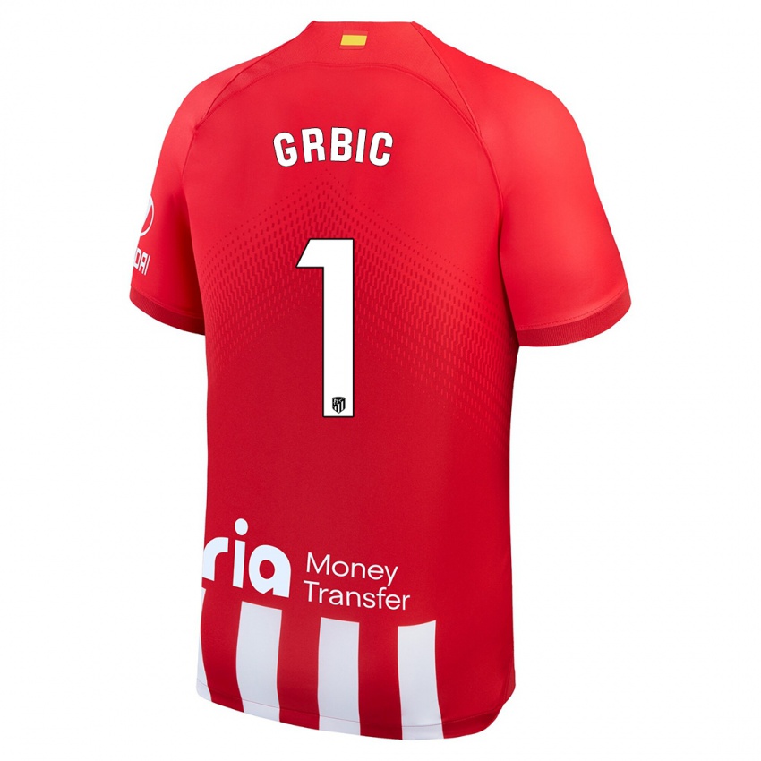 Niño Camiseta Ivo Grbic #1 Rojo Blanco 1ª Equipación 2023/24 La Camisa Perú