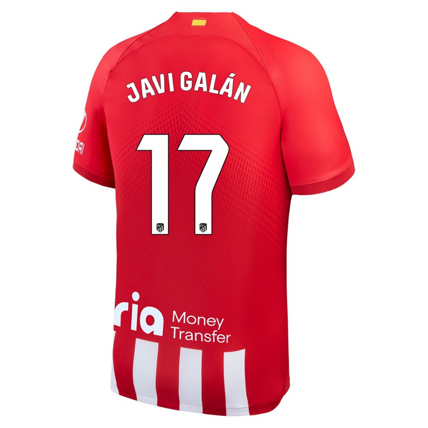 Niño Camiseta Javi Galán #17 Rojo Blanco 1ª Equipación 2023/24 La Camisa Perú