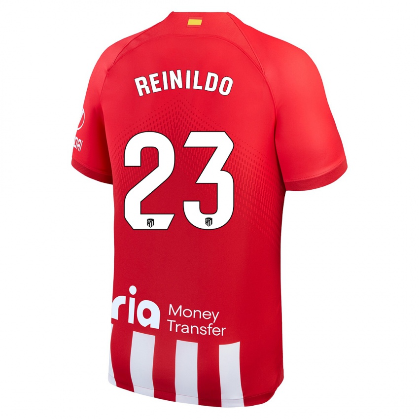 Niño Camiseta Reinildo Mandava #23 Rojo Blanco 1ª Equipación 2023/24 La Camisa Perú