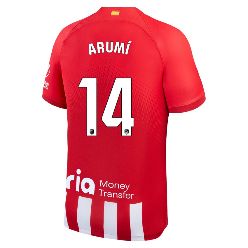 Niño Camiseta Joel Arumí #14 Rojo Blanco 1ª Equipación 2023/24 La Camisa Perú