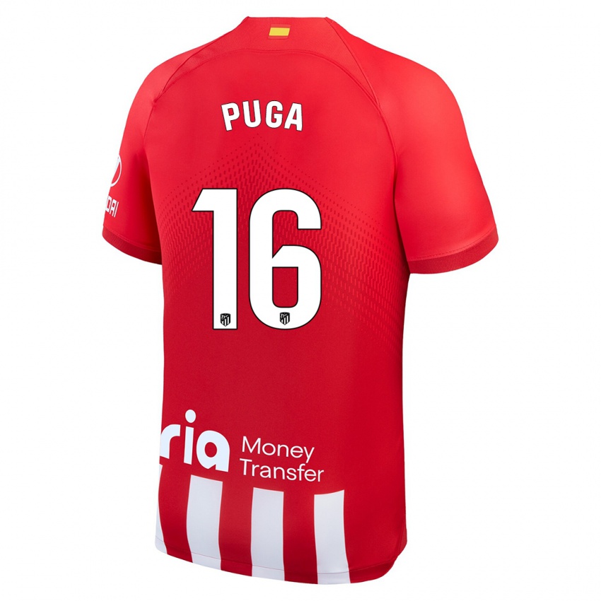 Niño Camiseta Carlos Puga #16 Rojo Blanco 1ª Equipación 2023/24 La Camisa Perú