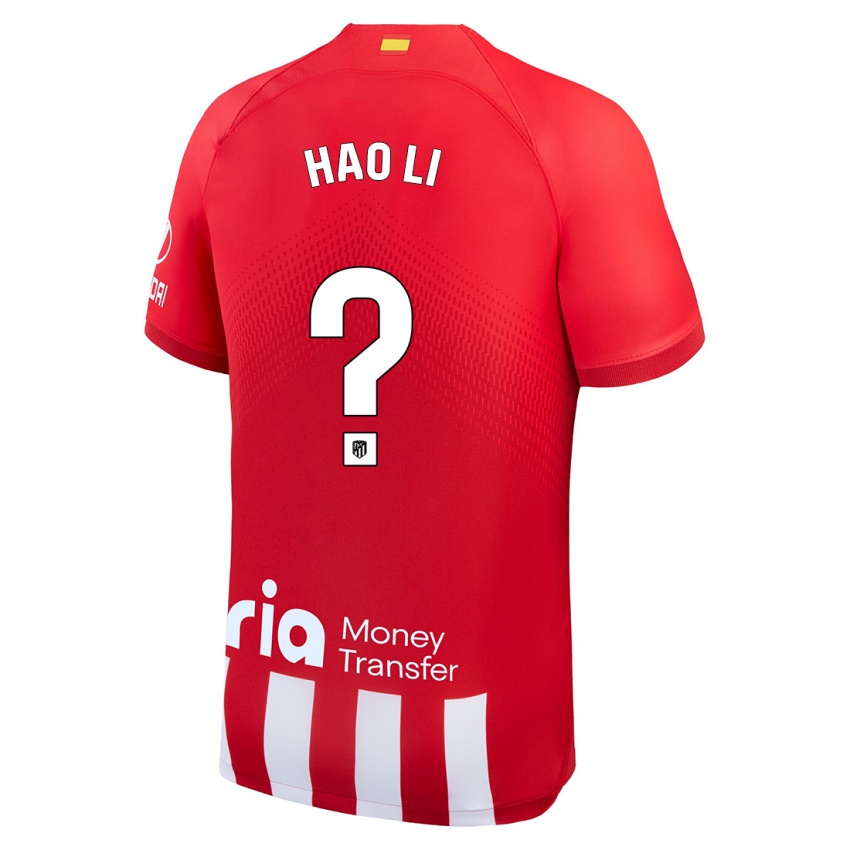 Niño Camiseta Hao Li #0 Rojo Blanco 1ª Equipación 2023/24 La Camisa Perú