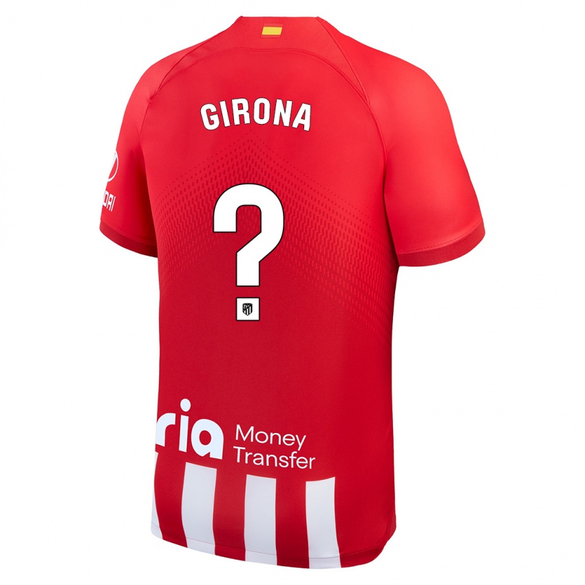 Niño Camiseta Raúl Girona #0 Rojo Blanco 1ª Equipación 2023/24 La Camisa Perú