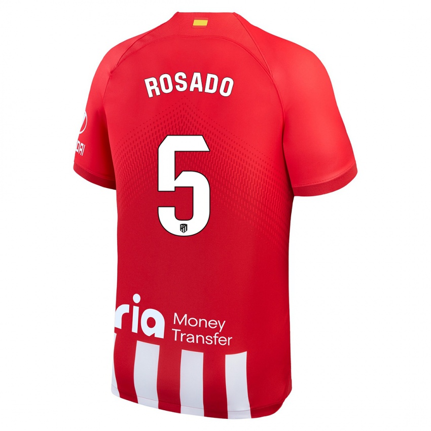 Niño Camiseta Diego Rosado #5 Rojo Blanco 1ª Equipación 2023/24 La Camisa Perú