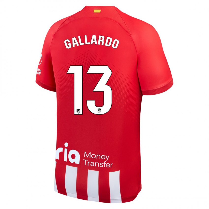 Niño Camiseta Lola Gallardo #13 Rojo Blanco 1ª Equipación 2023/24 La Camisa Perú