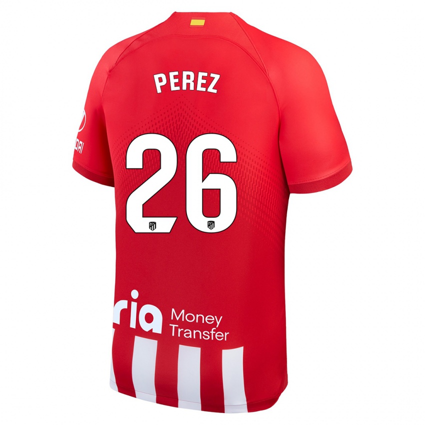 Niño Camiseta Xenia Perez #26 Rojo Blanco 1ª Equipación 2023/24 La Camisa Perú