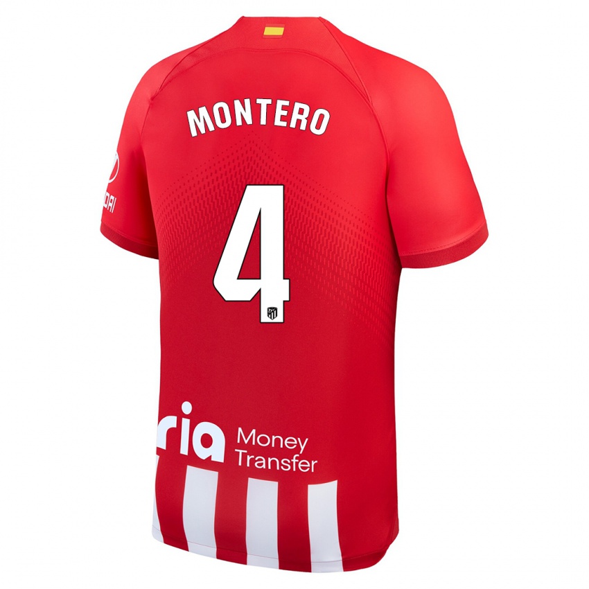 Niño Camiseta Francisco Montero #4 Rojo Blanco 1ª Equipación 2023/24 La Camisa Perú