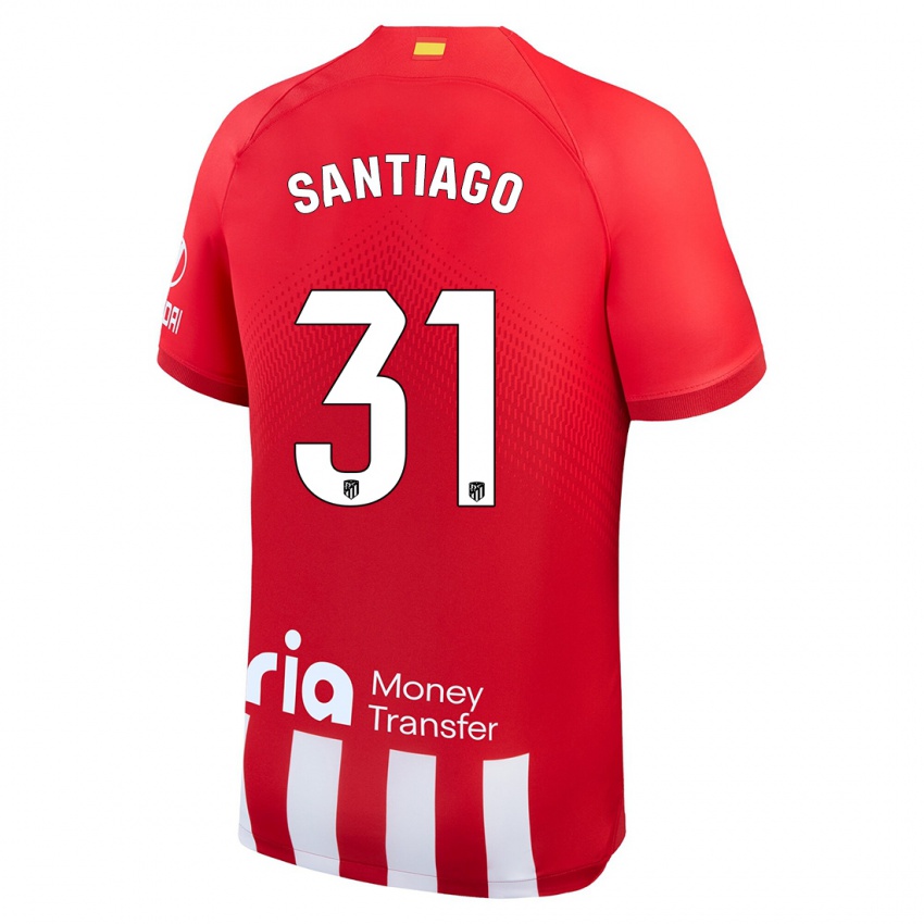 Niño Camiseta Abraham Santiago #31 Rojo Blanco 1ª Equipación 2023/24 La Camisa Perú