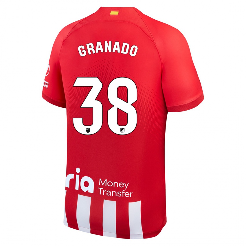 Niño Camiseta Adrian Granado #38 Rojo Blanco 1ª Equipación 2023/24 La Camisa Perú