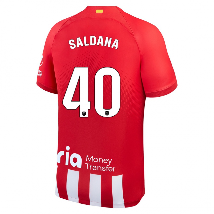 Niño Camiseta Jose Saldana #40 Rojo Blanco 1ª Equipación 2023/24 La Camisa Perú