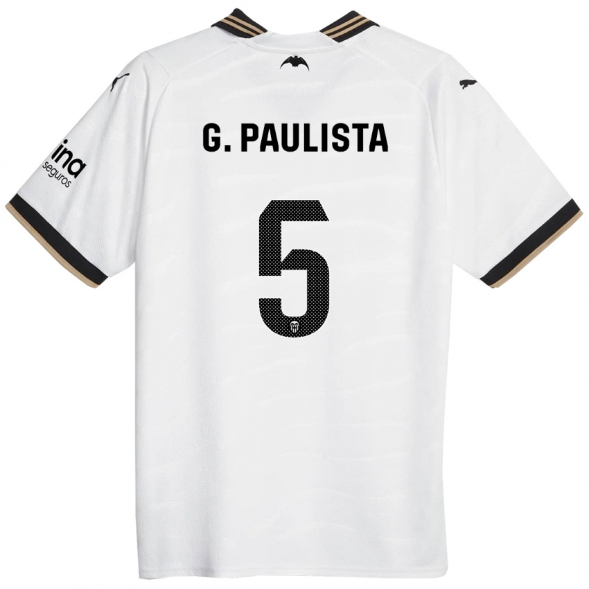 Niño Camiseta Gabriel Paulista #5 Blanco 1ª Equipación 2023/24 La Camisa Perú