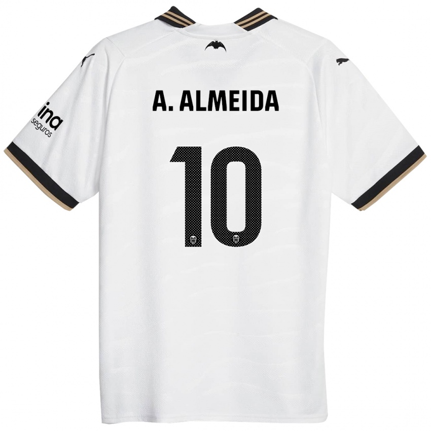 Niño Camiseta André Almeida #10 Blanco 1ª Equipación 2023/24 La Camisa Perú