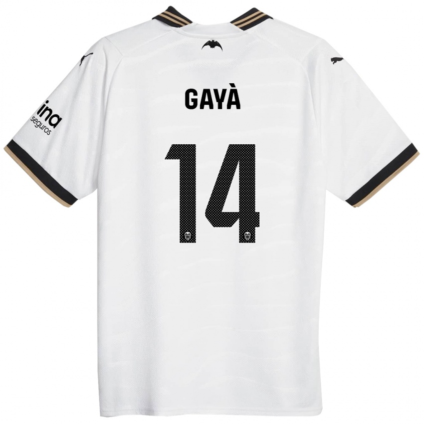 Niño Camiseta Jose Gaya #14 Blanco 1ª Equipación 2023/24 La Camisa Perú