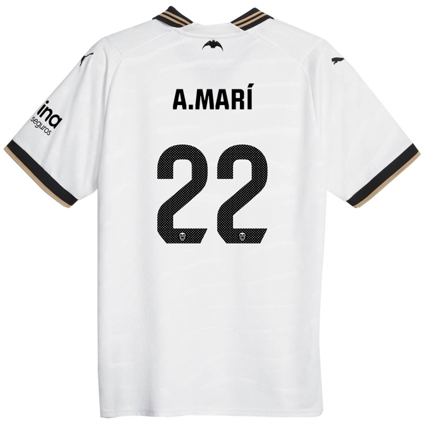 Niño Camiseta Alberto Marí #22 Blanco 1ª Equipación 2023/24 La Camisa Perú