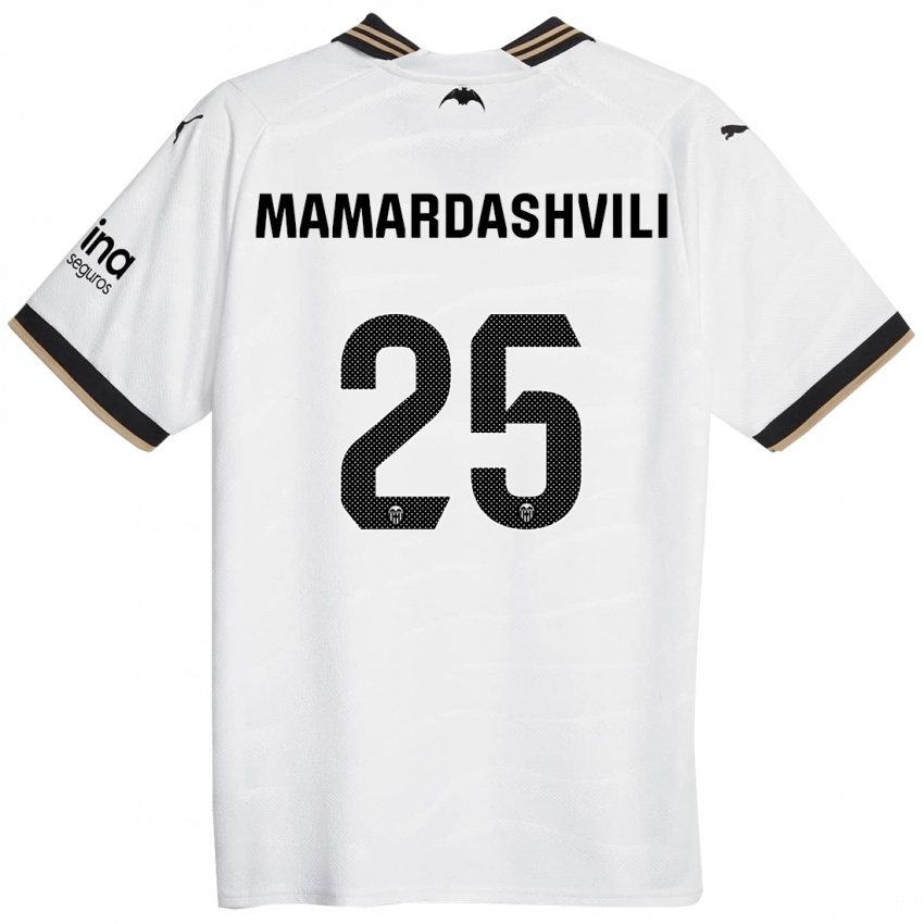 Niño Camiseta Giorgi Mamardashvili #25 Blanco 1ª Equipación 2023/24 La Camisa Perú