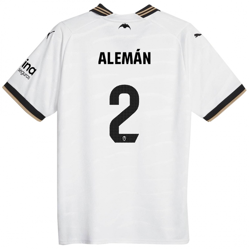 Niño Camiseta Carlos Alemán #2 Blanco 1ª Equipación 2023/24 La Camisa Perú