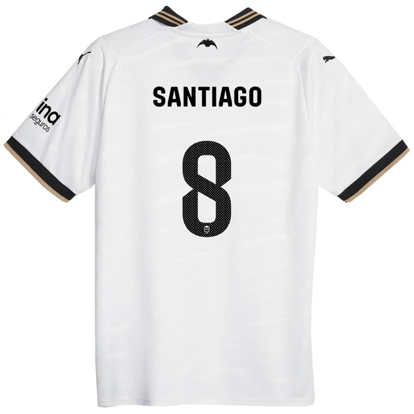 Niño Camiseta Yellu Santiago #8 Blanco 1ª Equipación 2023/24 La Camisa Perú