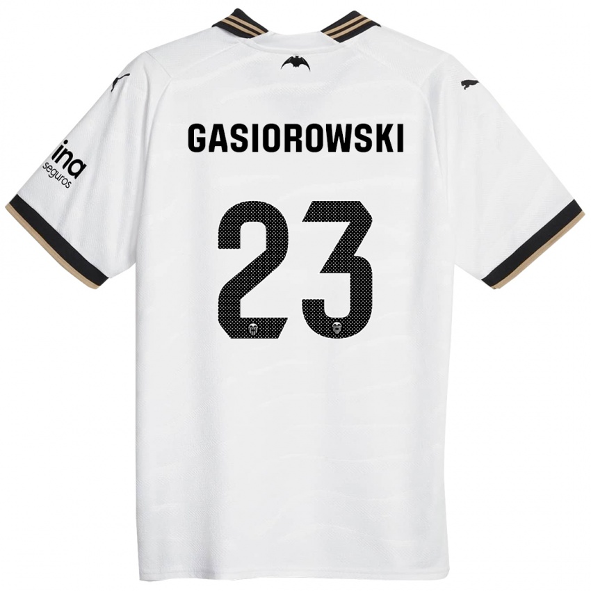 Niño Camiseta Yarek Gasiorowski #23 Blanco 1ª Equipación 2023/24 La Camisa Perú