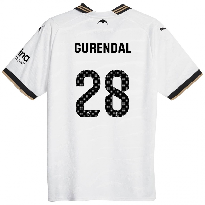 Niño Camiseta Alexander Gurendal #28 Blanco 1ª Equipación 2023/24 La Camisa Perú