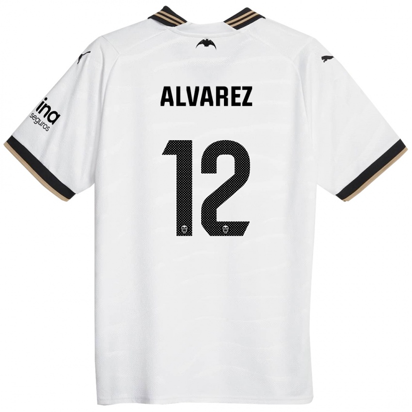 Niño Camiseta Sofia Alvarez #12 Blanco 1ª Equipación 2023/24 La Camisa Perú