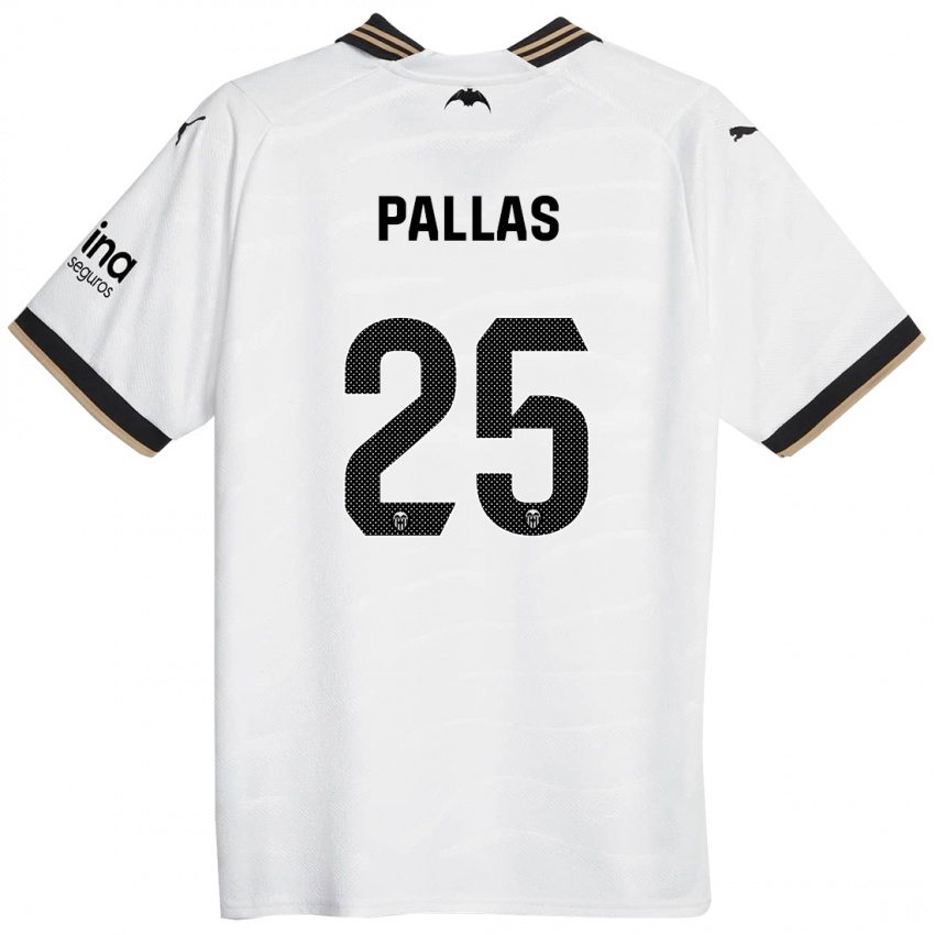 Niño Camiseta Nerea Pallas #25 Blanco 1ª Equipación 2023/24 La Camisa Perú