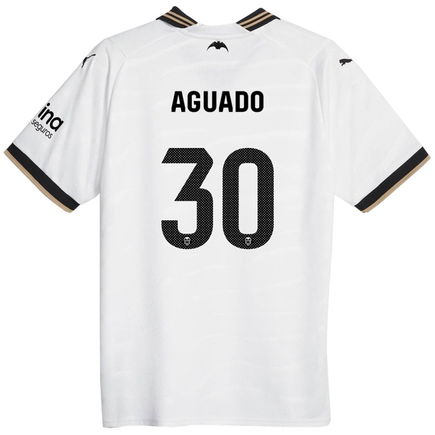 Niño Camiseta Julia Aguado #30 Blanco 1ª Equipación 2023/24 La Camisa Perú