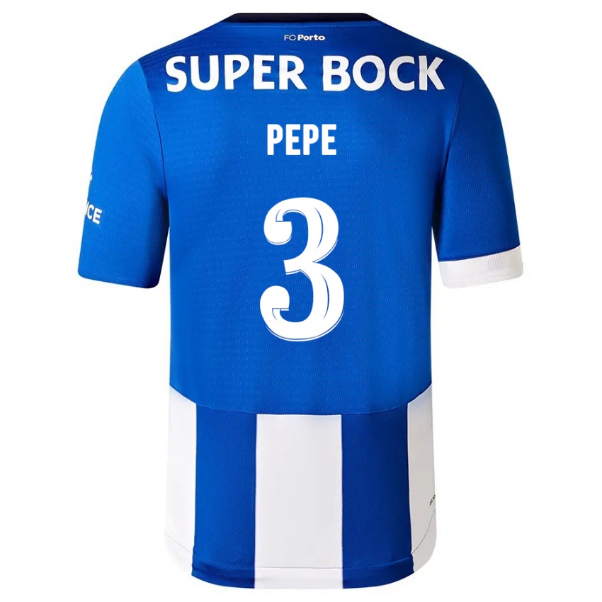 Niño Camiseta Pepe #3 Azul Blanco 1ª Equipación 2023/24 La Camisa Perú