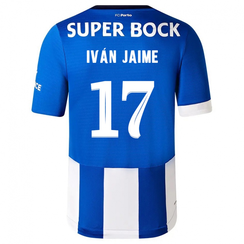 Niño Camiseta Iván Jaime #17 Azul Blanco 1ª Equipación 2023/24 La Camisa Perú