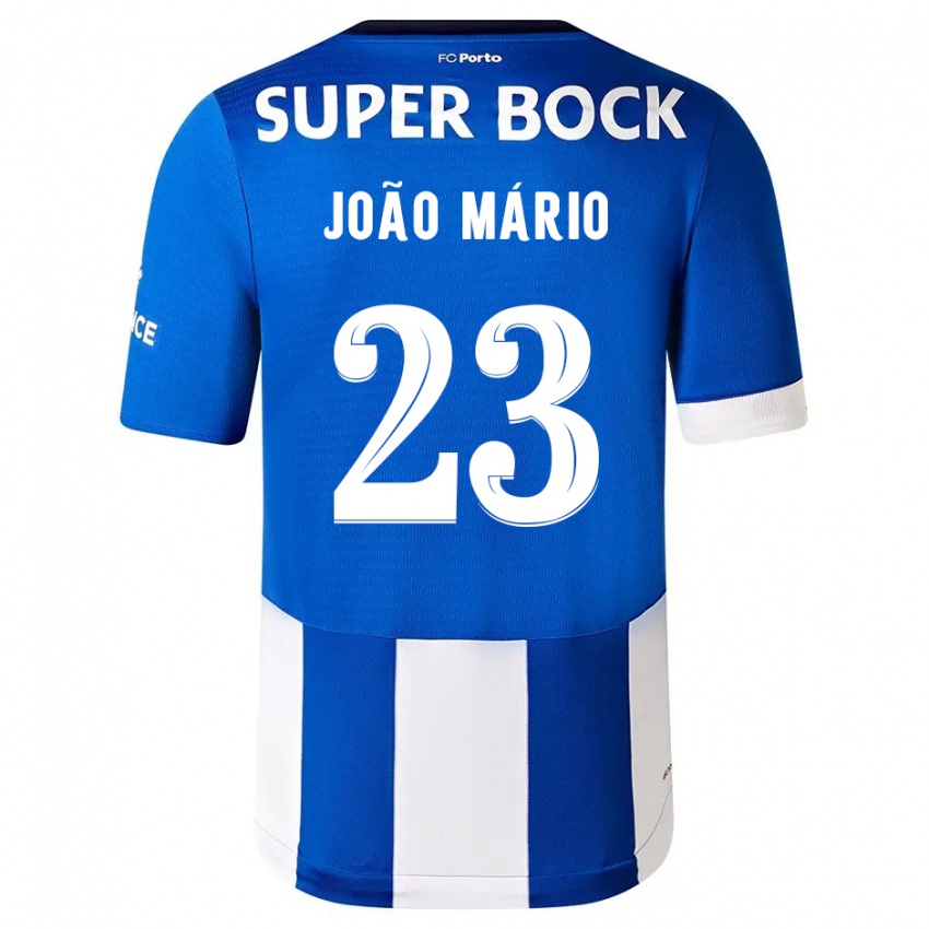 Niño Camiseta Joao Mario #23 Azul Blanco 1ª Equipación 2023/24 La Camisa Perú