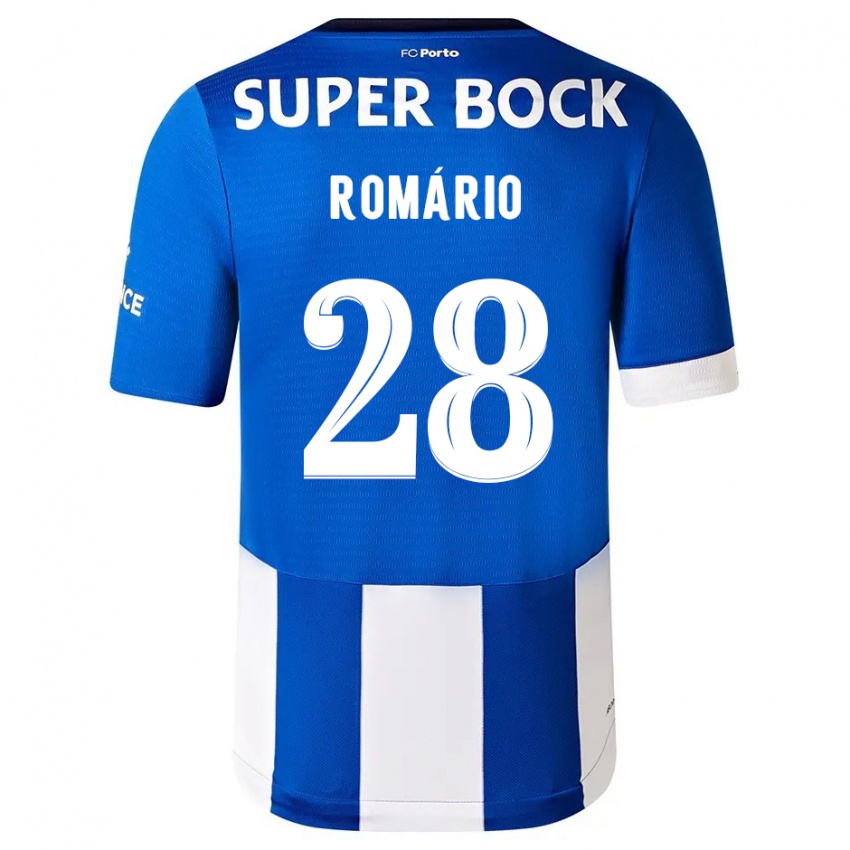 Niño Camiseta Romario Baro #28 Azul Blanco 1ª Equipación 2023/24 La Camisa Perú