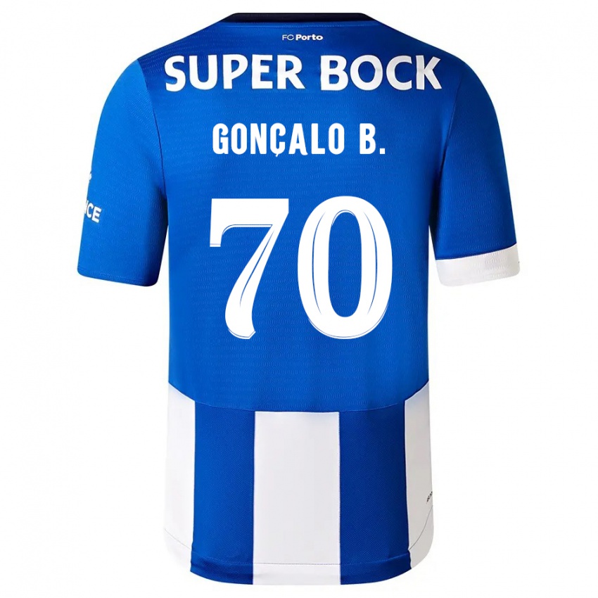 Niño Camiseta Goncalo Borges #70 Azul Blanco 1ª Equipación 2023/24 La Camisa Perú